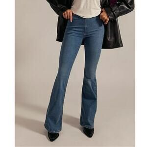 Free People FP We The Free Penny Pull On Flare Jeans Blue Size 27